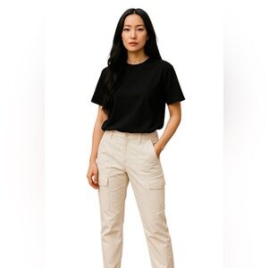 Sincerely Jules Cream Cropped cargo Pants